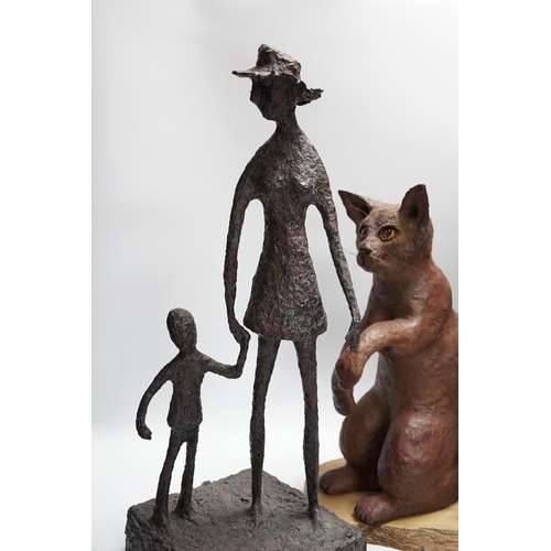 429 - Three mixed media novelty statues, tallest 55cm high