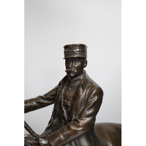 432 - George Malissard bronze of Marshall Foch together with five books about Marshall Foch, bronze 46cm w... 