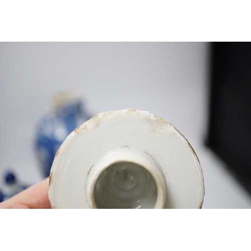 439 - Two Chinese prunus jars and 2 vases, early 20th century, tallest 26cm