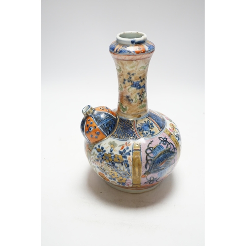 463 - A 17th/18th Chinese clobbered Kendi, 24cm