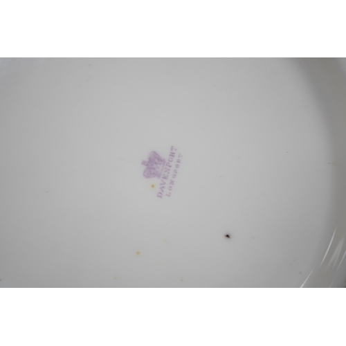 477 - * * A Davenport porcelain part dessert service, each piece painted with a differing floral bouquet, ... 