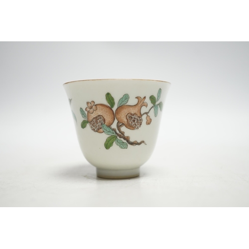 505 - A Chinese famille rose cup, 6cm high