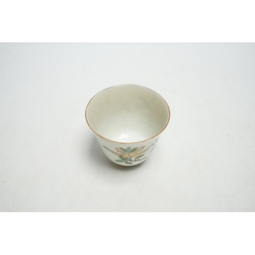 505 - A Chinese famille rose cup, 6cm high