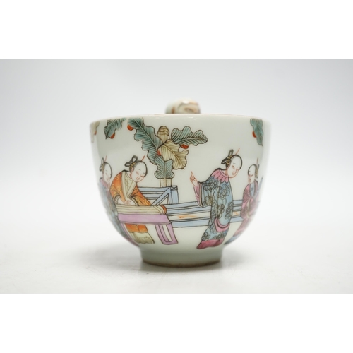 506 - A Chinese famille rose novelty cup, 8cm high