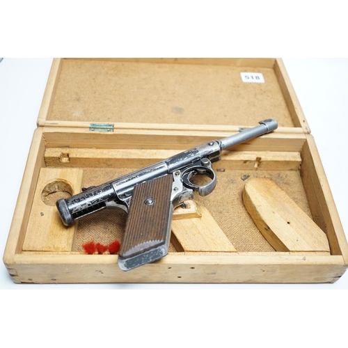 518 - A Haenel cased air pistol