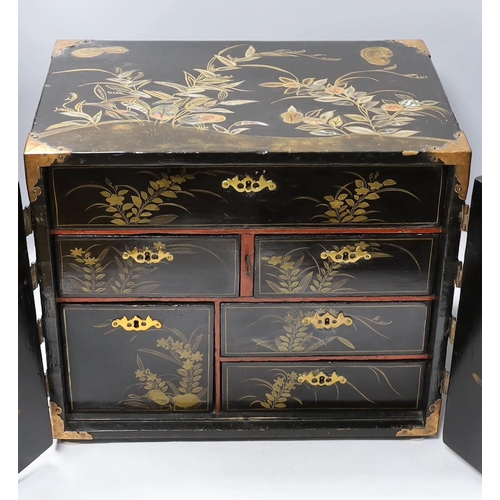 559 - A 19th century Japanese lacquer table cabinet, 44cm wide