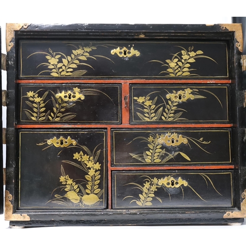 559 - A 19th century Japanese lacquer table cabinet, 44cm wide