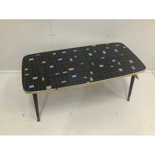 58 - A mid century coffee table, width 100cm, depth 50cm, height 42cm