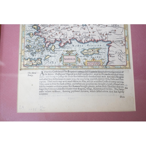 716 - Gerard Mercator (1512-1594) two hand coloured maps comprising Natolia, Asia Minor and China, publish... 