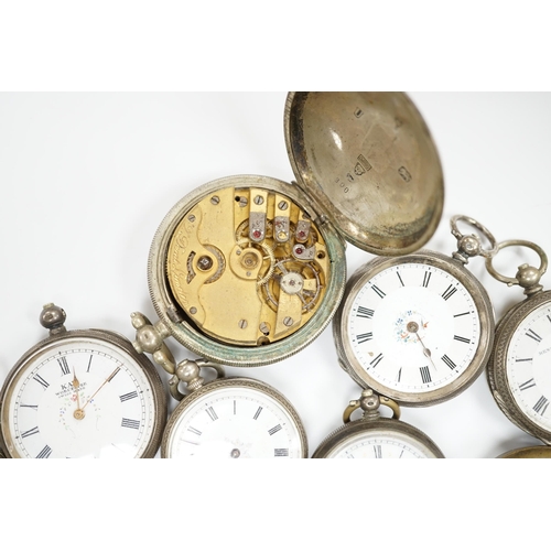 965 - A large quantity of assorted wrist and pocket watch parts and movements, together with assorted fob ... 