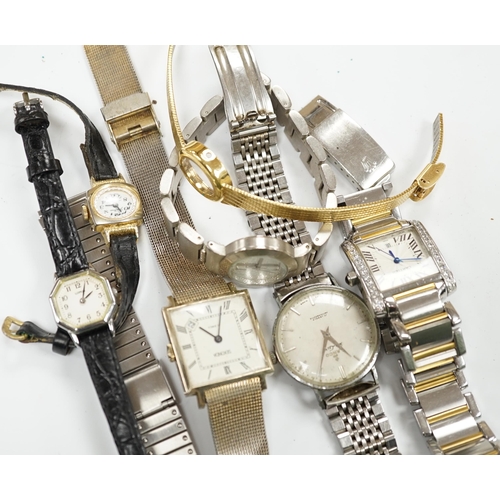 966 - A large quantity of assorted mainly modern wrist watches, wrist and pocket movements, straps, bracel... 