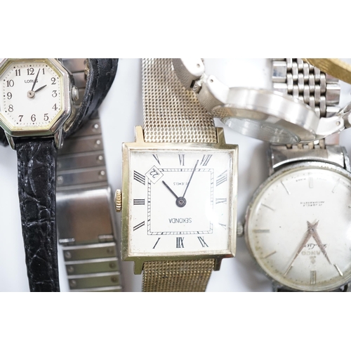 966 - A large quantity of assorted mainly modern wrist watches, wrist and pocket movements, straps, bracel... 