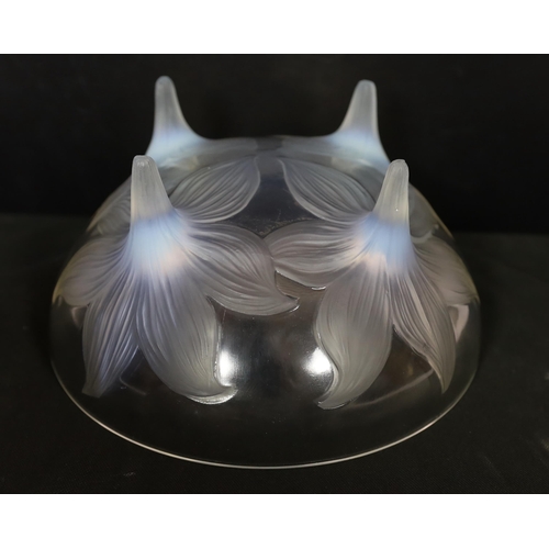 114 - Rene Lalique, a Lys pattern opalescent glass bowl (no 382), c.1924, engraved mark R. LALIQUE FRANCE,... 