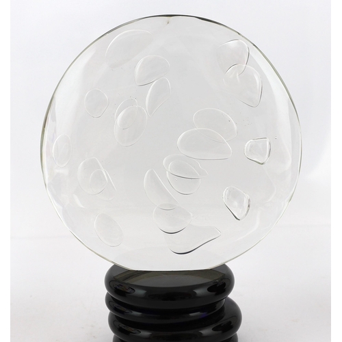 1 - ** ** Pierpaolo Seguso, a set of three Murano disc shaped art glass sculptures, each signed and date... 