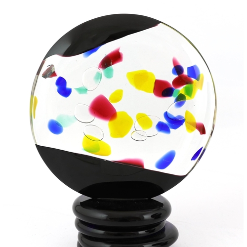 1 - ** ** Pierpaolo Seguso, a set of three Murano disc shaped art glass sculptures, each signed and date... 