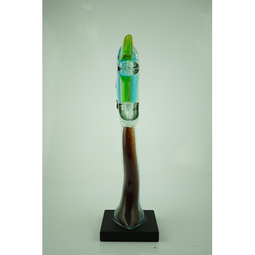 12 - ** ** After Alessandro Barbaro, a Murano glass Cubist style head of a woman, 55cm highPlease note th... 