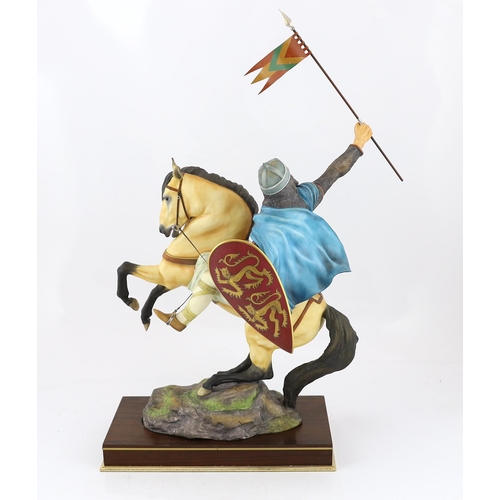 123 - Bernard Winskill (d.1980), a Royal Worcester porcelain model of William the Conqueror on horseback, ... 