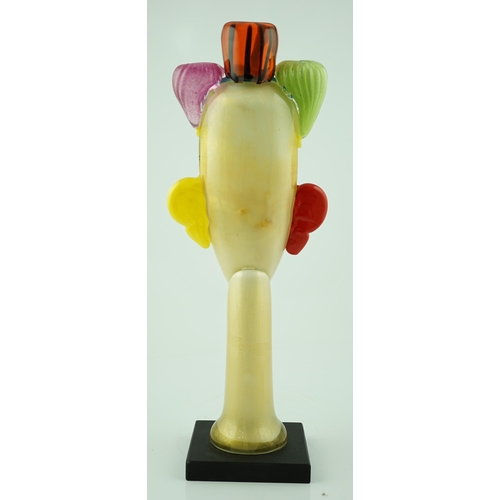 14 - ** ** Alessandro Barbaro, a Murano head and neck of a woman in coloured glass - a Tribute to Amedeo ... 