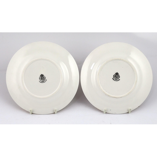 141 - Two Royal Worcester fruit painted tea plates, mid 20th century, by B. Cox and L. Maybury, black prin... 