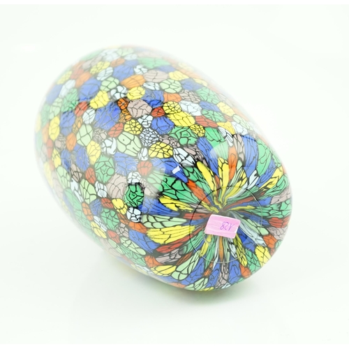 18 - ** ** Vittorio Ferro (1932-2012), a Murano glass Murrine vase, ovoid shaped, with a multicoloured de... 