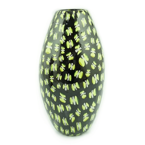 21 - ** ** Vittorio Ferro (1932-2012), a Murano glass Murrine vase, ovoid shaped, with yellow butterflies... 