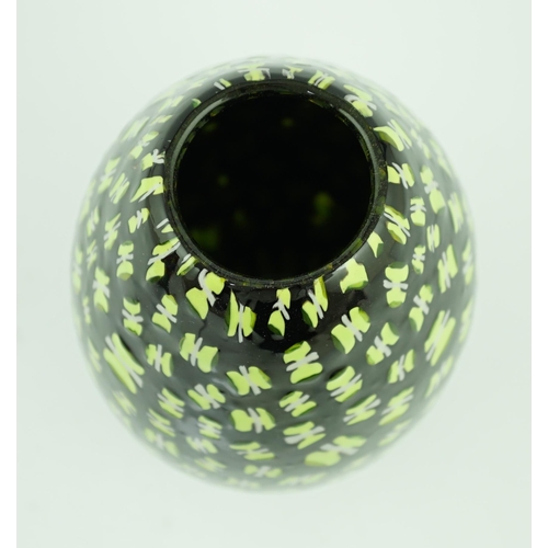 21 - ** ** Vittorio Ferro (1932-2012), a Murano glass Murrine vase, ovoid shaped, with yellow butterflies... 