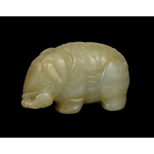 229 - * * A Chinese small mellow green jade model of a standing elephant, 17th century, 4.25cmProvenance: ... 