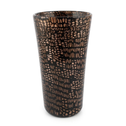 24 - ** ** Vittorio Ferro (1932-2012), a Murano glass Murrine vase, in black and bronze, unsigned, 32.5cm... 