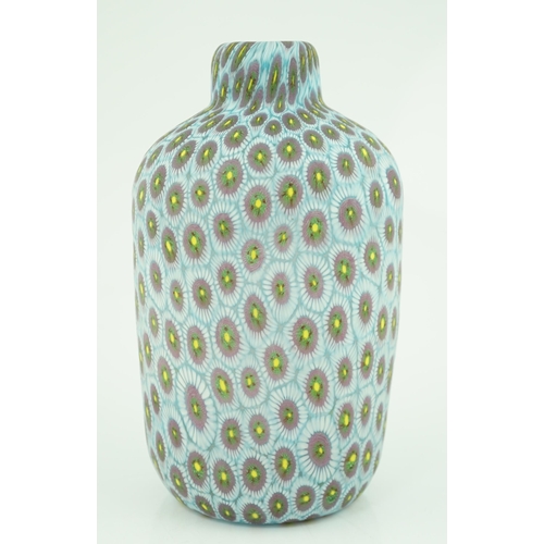 30 - ** ** Vittorio Ferro (1932-2012), a Murano glass Murrine vase, with an all over flower head design, ... 