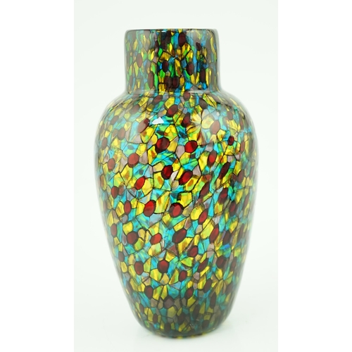 31 - ** ** Vittorio Ferro (1932-2012), a Murano glass Murrine vase, ovoid shaped, with a multicoloured de... 