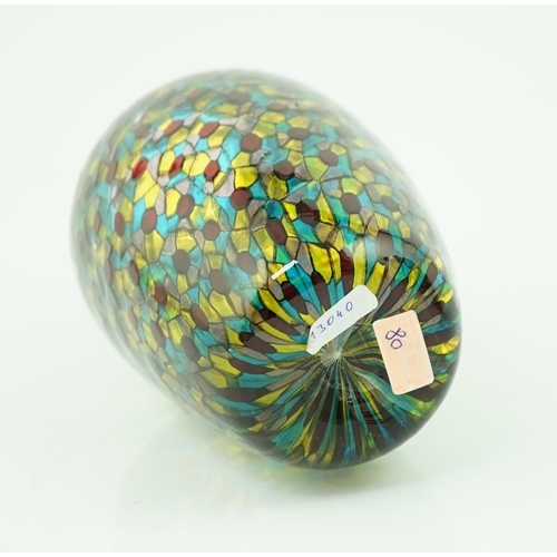 31 - ** ** Vittorio Ferro (1932-2012), a Murano glass Murrine vase, ovoid shaped, with a multicoloured de... 