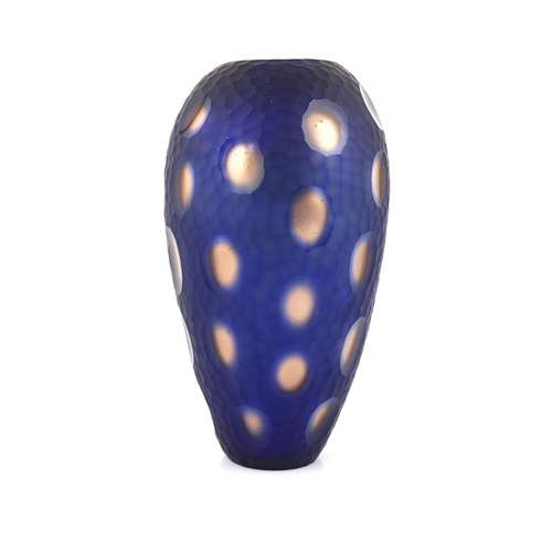 37 - ** ** Vittorio Ferro (1932-2012) for Fratelli Pagnin, a Murano glass Murrine vase, with a blue groun... 