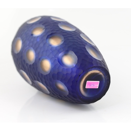 37 - ** ** Vittorio Ferro (1932-2012) for Fratelli Pagnin, a Murano glass Murrine vase, with a blue groun... 