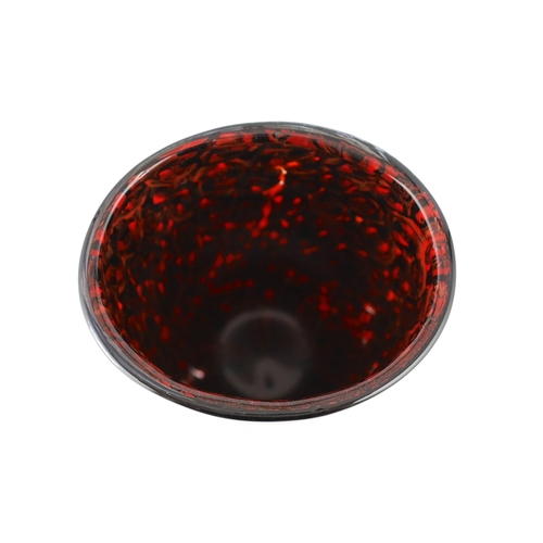 47 - ** ** Vittorio Ferro (1932-2012), a Murano glass Murrine vase, with black whorls on an orange field,... 