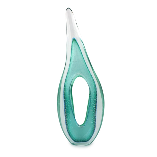 5 - ** ** A tall Murano turquoise eye of a needle glass sculpture, 75cm highPlease note this lot att... 