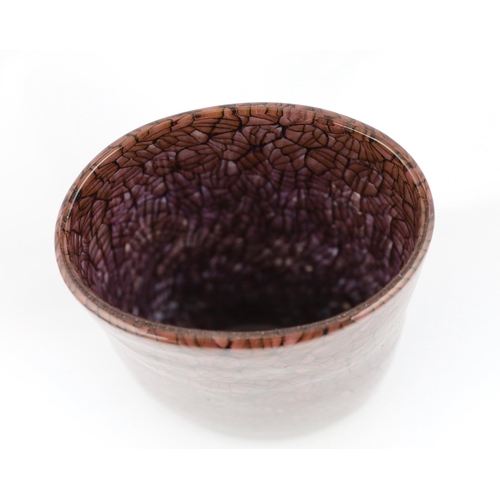 50 - ** ** Vittorio Ferro (1932-2012), a Murano glass Murrine vase, in violet on black, unsigned, 29cm hi... 