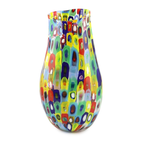 6 - ** ** Gianluca Vidal (1976-), a Murano glass multi-coloured Murrine vase, 50cm highPlease note this ... 