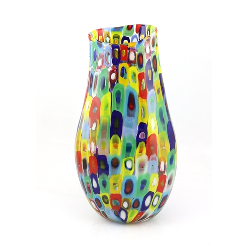 6 - ** ** Gianluca Vidal (1976-), a Murano glass multi-coloured Murrine vase, 50cm highPlease note this ... 