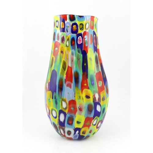 6 - ** ** Gianluca Vidal (1976-), a Murano glass multi-coloured Murrine vase, 50cm highPlease note this ... 