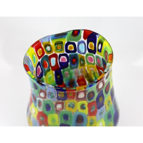 6 - ** ** Gianluca Vidal (1976-), a Murano glass multi-coloured Murrine vase, 50cm highPlease note this ... 