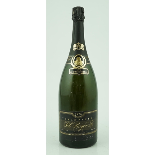 65 - A magnum of champagne Pol Roger Cuvée Sir Winston Churchill 1975, in original box