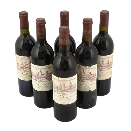 66 - Six bottles of Chateau Cos D'Estournel, Saint Estephe, 1982