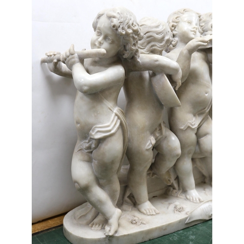 85 - * * After the Ferdinando Vichi Gallery, an Italian white Carrara marble group 'Musica', formed with ... 