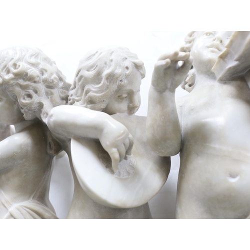 85 - * * After the Ferdinando Vichi Gallery, an Italian white Carrara marble group 'Musica', formed with ... 