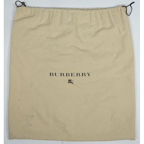 1000 - A Burberry fabric and black leather shopper, width 40cm, height 25cm, height overall 56cm, depth 17c... 