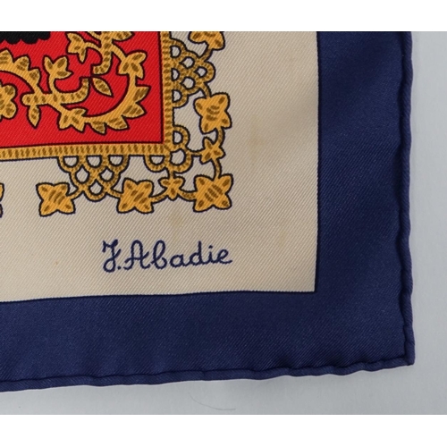 1051 - A Hermès Brins D'or silk scarf by Julia Abadie, Limited Edition piece with box, 90cm x 90cm