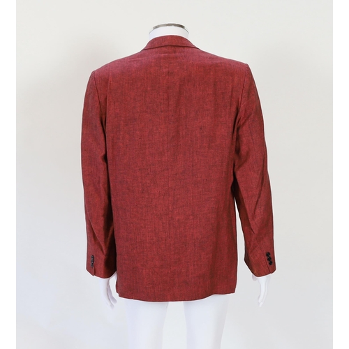 1087 - A Paul Smith gentleman's red marl linen single breasted suit, approx size 42" jacket, 36" ... 