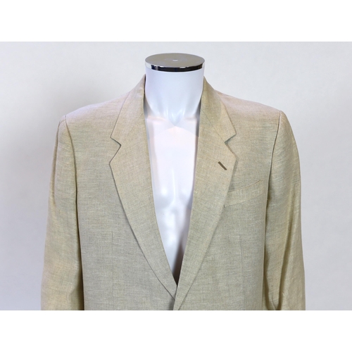 1088 - A Paul Smith gentlemen's beige linen single breasted suit, approx size 42" jacket. 36" tro... 