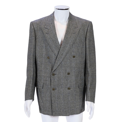 1089 - A Yves Saint Laurent rive gauche gentlemen's Prince of Wales check double breasted wool suit, approx... 