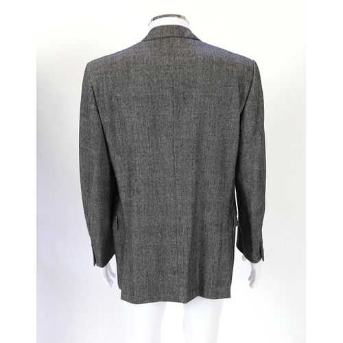 1089 - A Yves Saint Laurent rive gauche gentlemen's Prince of Wales check double breasted wool suit, approx... 